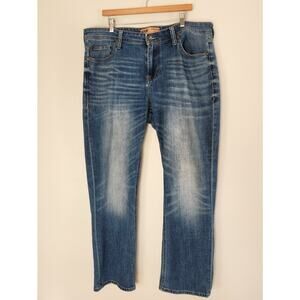 Seven7 Straight‎ Denim Medium Wash Distressed Blue Jeans Men's size 38x30